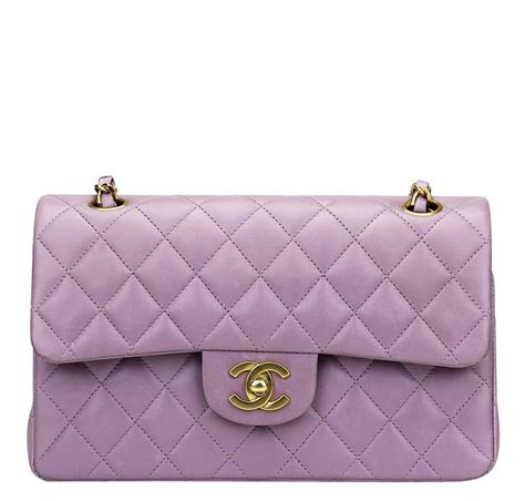 purple chanel flap bag